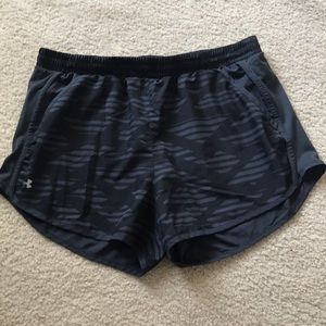 Lightly worn UA black pattern shorts